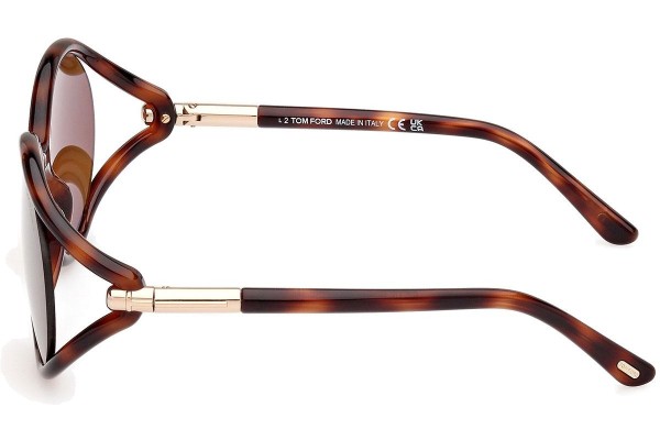 Sonnenbrille Tom Ford Melody FT1090 53E Rund Havanna