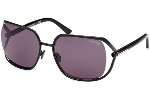 Sonnenbrille Tom Ford Goldie FT1092 01A Quadratisch Schwarz