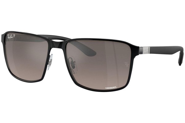 Sonnenbrille Ray-Ban Chromance Collection RB3721CH 186/5J Polarized Quadratisch Schwarz