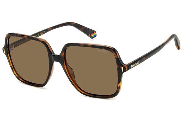 Sonnenbrille Polaroid PLD6219/S 086/SP Polarized Quadratisch Havanna