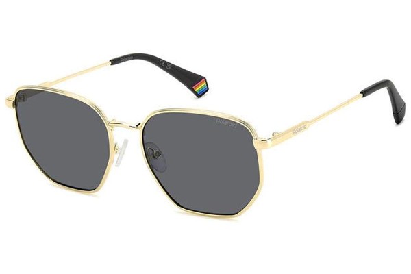 Sonnenbrille Polaroid PLD6214/S/X 2F7/M9 Polarized Rechteck Gold