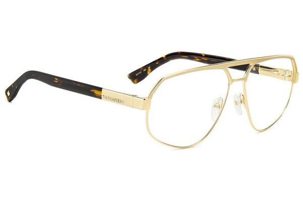 Brillen Dsquared2 D20121 J5G Quadratisch Gold