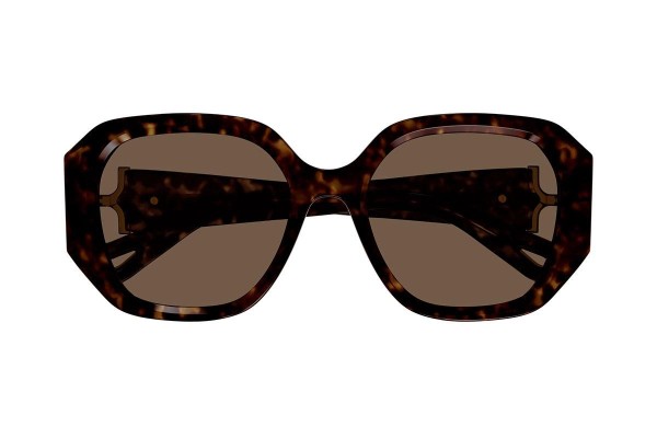 Sonnenbrille Chloe CH0236S 002 Quadratisch Havanna