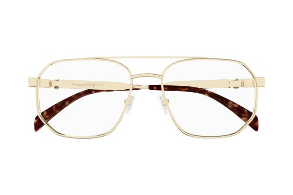 Glasses Alexander McQueen AM0459O 002 Pilot Gold