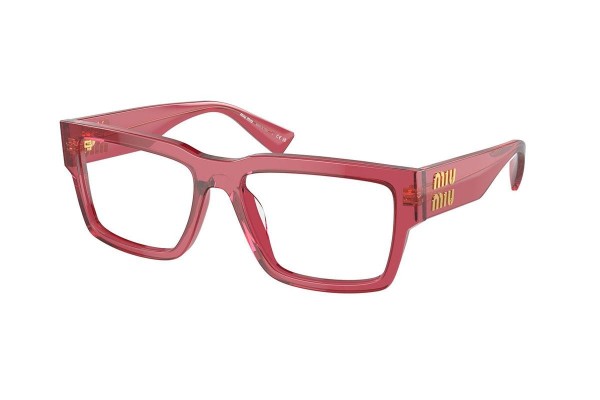 Glasses Miu Miu MU02XV 15Q1O1 Rechteck Rot