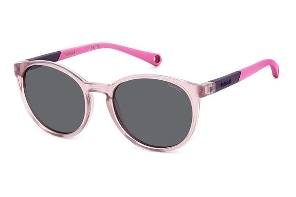 Sonnenbrille Polaroid Junior PLD8059/S 35J/M9 Polarized Rund Rosa