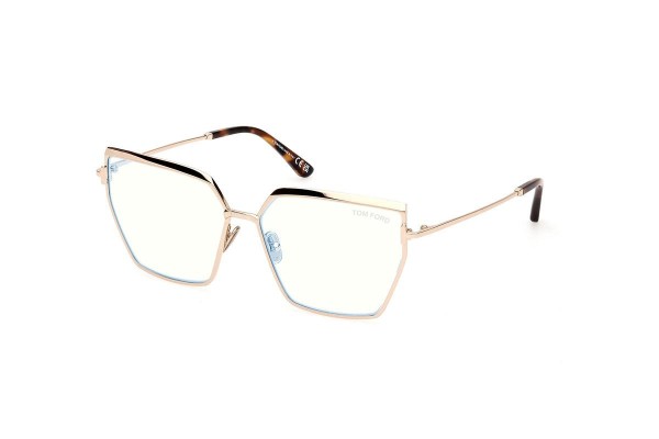 Brillen Tom Ford FT5946-B 028 Quadratisch Gold