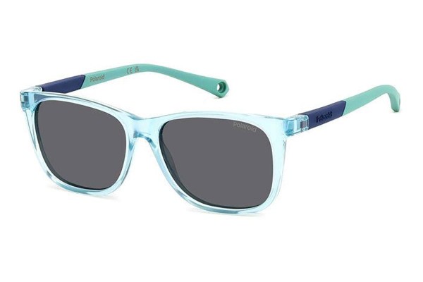 Sunglasses Polaroid Junior PLD8058/S MVU/M9 Polarized Rechteck Blau