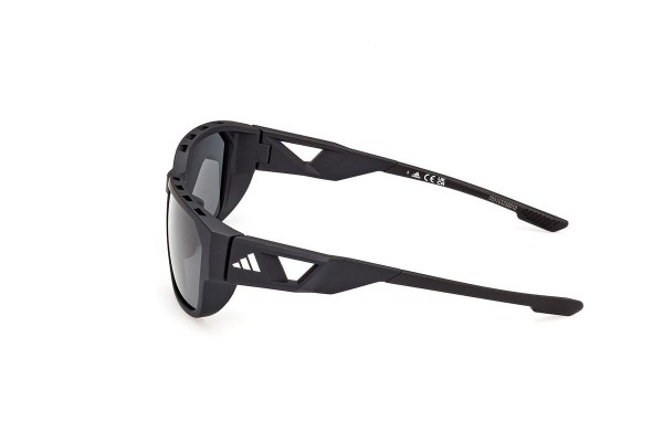 Sonnenbrille Adidas Sport SP0092 02D Polarized Rechteck Schwarz