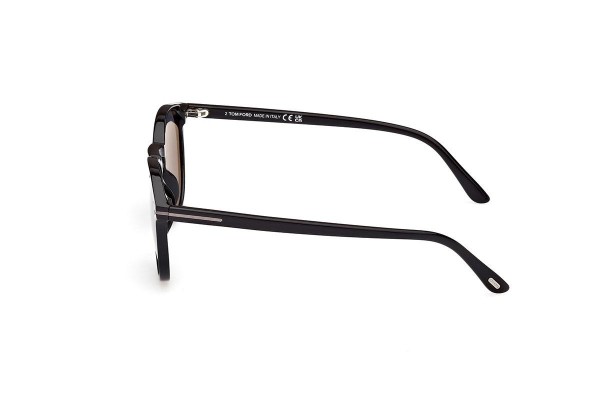 Sonnenbrille Tom Ford FT1097-N 01D Polarized Rund Schwarz