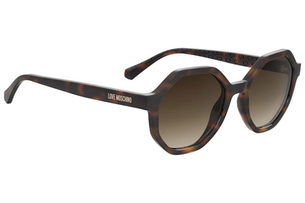 Sunglasses Love Moschino MOL076/S 05L/HA Rechteck Havanna