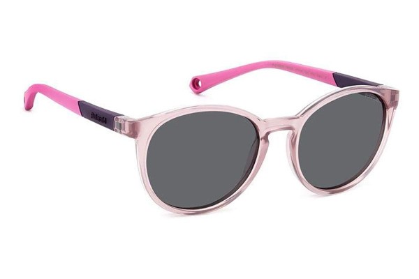 Sonnenbrille Polaroid Junior PLD8059/S 35J/M9 Polarized Rund Rosa