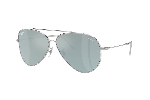 Sonnenbrille Ray-Ban Aviator Reverse x Lenny Kravitz RBR0101S 003/30 Pilot Silber