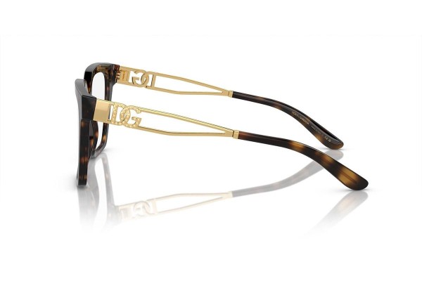 Glasses Dolce & Gabbana DG3376B 502 Quadratisch Havanna