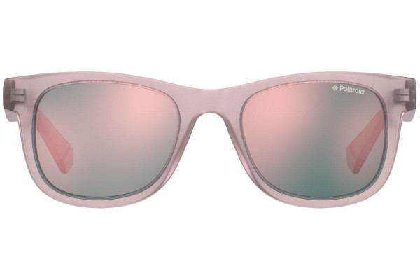 Sonnenbrille Polaroid Junior PLD8009/N/NEW FWM/JQ Polarized Quadratisch Rosa