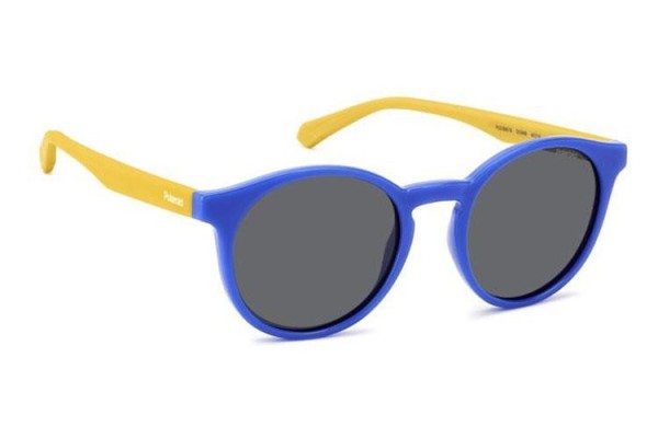 Sonnenbrille Polaroid Junior PLD8061/S DCD/M9 Polarized Rund Blau