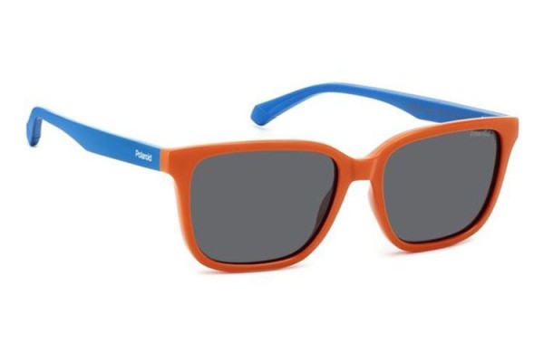 Sunglasses Polaroid Junior PLD8063/S L7Q/M9 Polarized Rechteck Orange