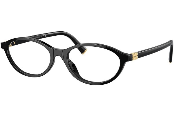 Glasses Miu Miu MU09XV 16K1O1 Oval Schwarz