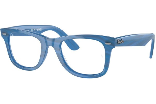 Glasses Ray-Ban Wayfarer Ease Change Collection RX4340V 8384 Quadratisch Blau