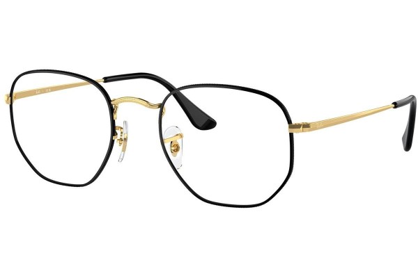 Brillen Ray-Ban Hexagonal RX6448 3175 Quadratisch Gold