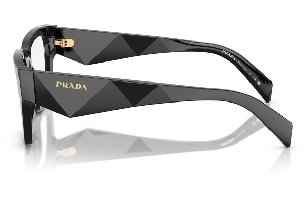 Sonnenbrille Prada PRA06S 16K08N blue-light [non-prescription] Rechteck Schwarz