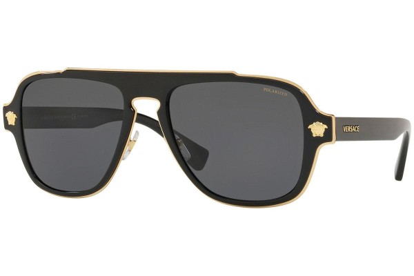 Sonnenbrille Versace Medusa Retro Charm VE2199 100281 Polarized Pilot Schwarz