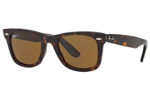 Sonnenbrille Ray-Ban Wayfarer Classic RB2140 902/57 Polarized Quadratisch Havanna