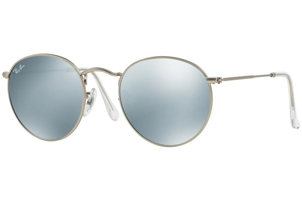 Sunglasses Ray-Ban Round Metal Flash Lenses RB3447 019/30 Rund Silber