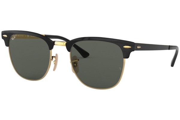 Sonnenbrille Ray-Ban Clubmaster Metal RB3716 187/58 Polarized Browline Schwarz