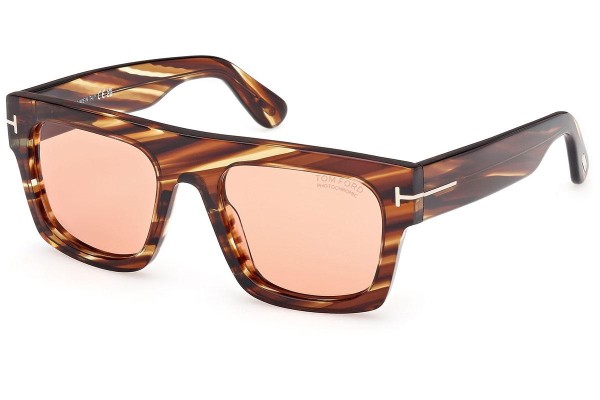 Sonnenbrille Tom Ford Fausto FT0711 53E Flat Top Havanna