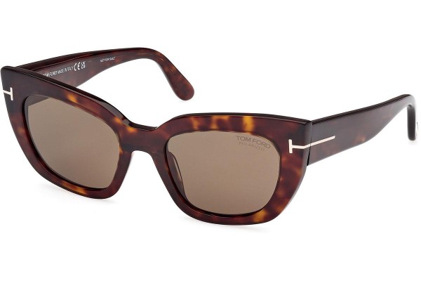 Sonnenbrille Tom Ford Athena FT1190 52H Polarized Cat Eye Havanna