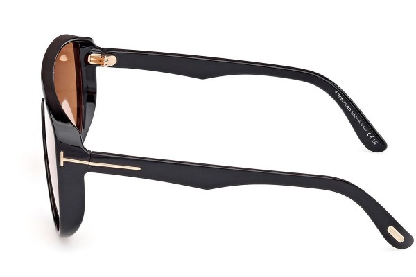 Sonnenbrille Tom Ford Achilles FT1182 01E Monoscheibe | Shield Schwarz