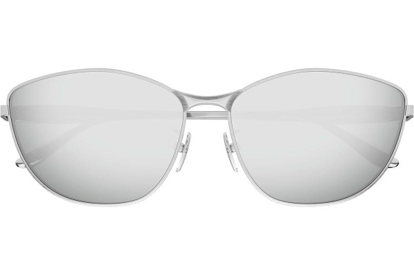 Sonnenbrille Balenciaga BB0358SK 002 Cat Eye Silber