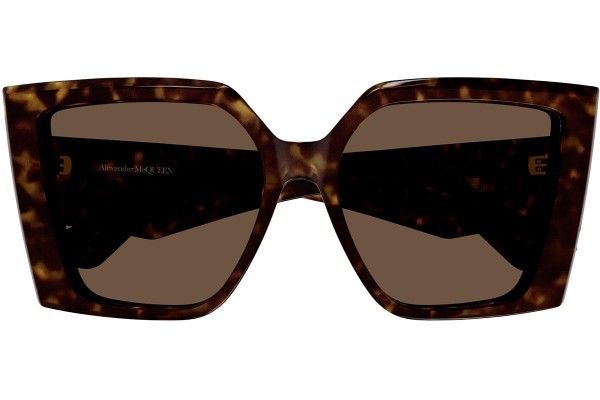 Sonnenbrille Alexander McQueen AM0467S 002 Quadratisch Havanna