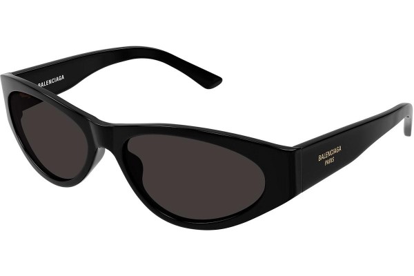 Sonnenbrille Balenciaga BB0367S 001 Oval Schwarz