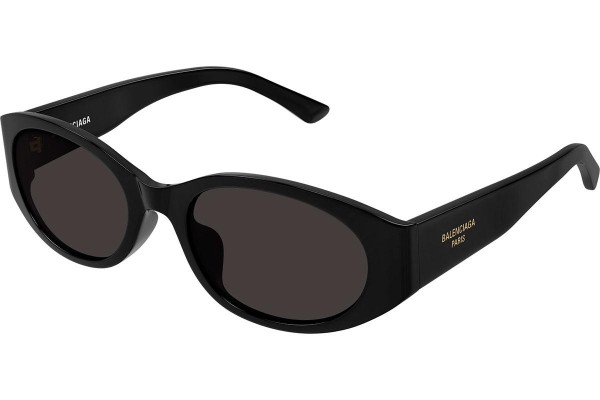 Sonnenbrille Balenciaga BB0369SK 001 Oval Schwarz