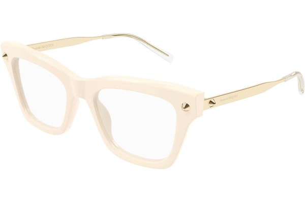 Brillen Alexander McQueen AM0484O 008 Quadratisch Beige