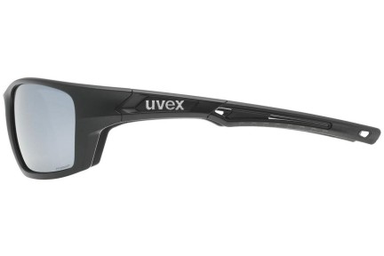 Sonnenbrille uvex sportstyle 232 P Black Mat S3 Polarized Rechteck Schwarz