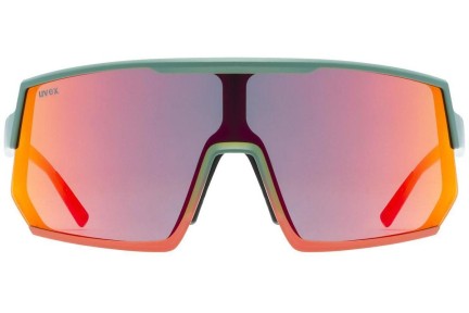 Sonnenbrille uvex sportstyle 235 Moss Grapefruit Mat S2 Monoscheibe | Shield Grün