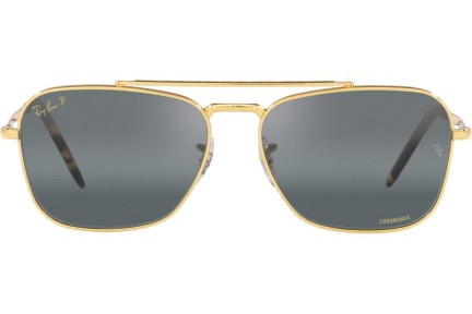 Sonnenbrille Ray-Ban New Caravan Chromance Collection RB3636 9196G6 Polarized Quadratisch Gold