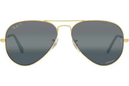 Sonnenbrille Ray-Ban Aviator Chromance Collection RB3025 9196G6 Polarized Pilot Gold