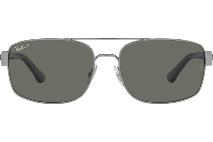 Sonnenbrille Ray-Ban RB3687 004/58 Polarized Rechteck Silber