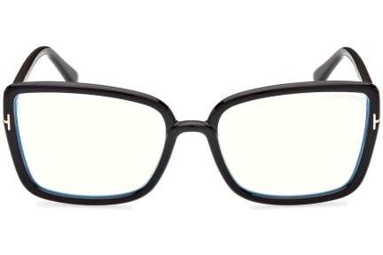 Glasses Tom Ford FT5813-B 001 Cat Eye Schwarz