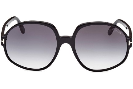 Sonnenbrille Tom Ford FT0991 01B Rund Schwarz