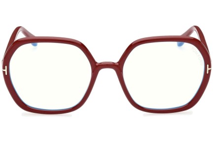 Brillen Tom Ford FT5814-B 066 Quadratisch Rot