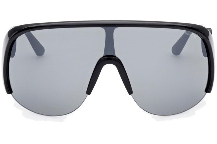 Sonnenbrille Moncler ML0202 01A Monoscheibe | Shield Schwarz