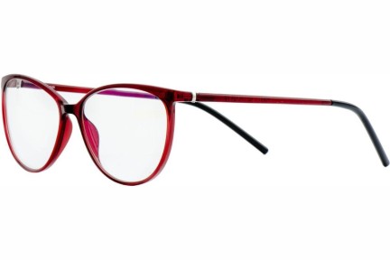 Brillen OiO by eyerim Elara Red blue-light [non-prescription] Polarized Oval Rot