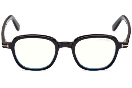 Glasses Tom Ford FT5837-B 001 Rund Schwarz