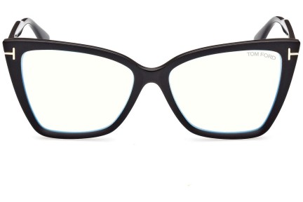 Glasses Tom Ford FT5844-B 005 Cat Eye Schwarz