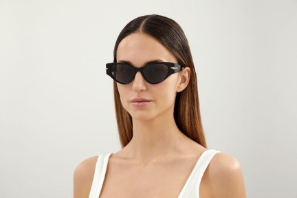 Sunglasses Bottega Veneta BV1002S 001 Cat Eye Schwarz